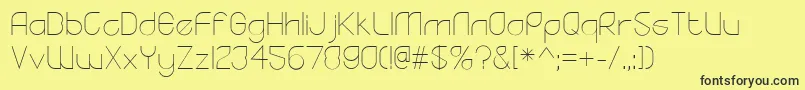 YodoLight Font – Black Fonts on Yellow Background