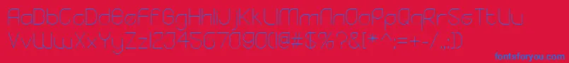 フォントYodoLight – 赤い背景に青い文字