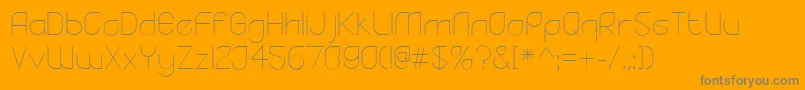 YodoLight Font – Gray Fonts on Orange Background