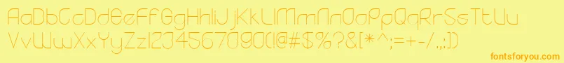 YodoLight Font – Orange Fonts on Yellow Background