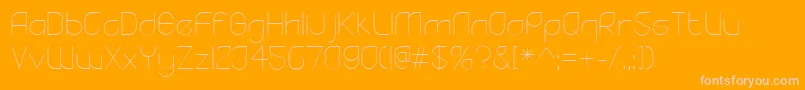 YodoLight Font – Pink Fonts on Orange Background
