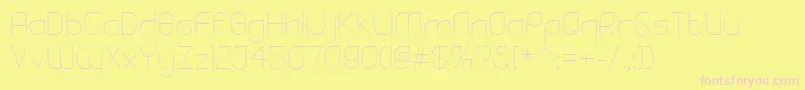 YodoLight Font – Pink Fonts on Yellow Background