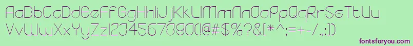 YodoLight Font – Purple Fonts on Green Background