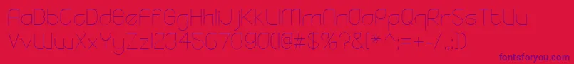 YodoLight-Schriftart – Violette Schriften auf rotem Hintergrund