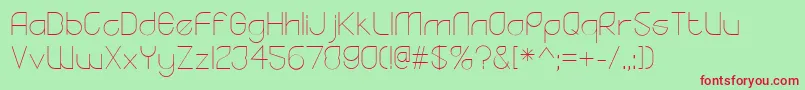 YodoLight Font – Red Fonts on Green Background