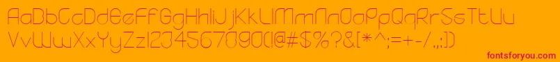 YodoLight Font – Red Fonts on Orange Background