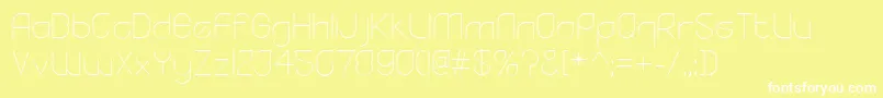 YodoLight Font – White Fonts on Yellow Background