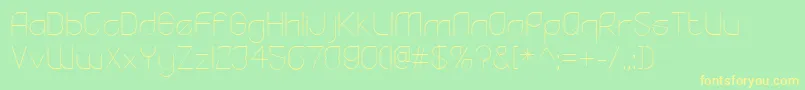 YodoLight Font – Yellow Fonts on Green Background