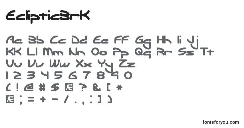 Шрифт EclipticBrk – алфавит, цифры, специальные символы