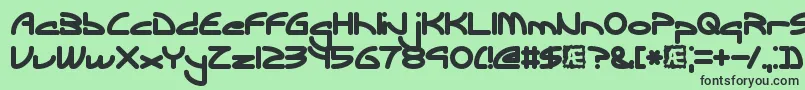 EclipticBrk-Schriftart – Schwarze Schriften auf grünem Hintergrund
