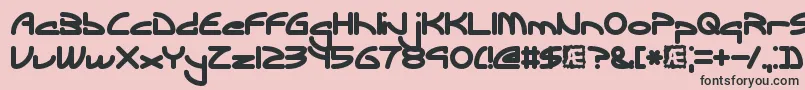 フォントEclipticBrk – ピンクの背景に黒い文字