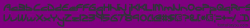 フォントEclipticBrk – 紫の背景に黒い文字