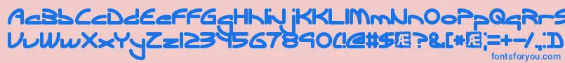 EclipticBrk Font – Blue Fonts on Pink Background