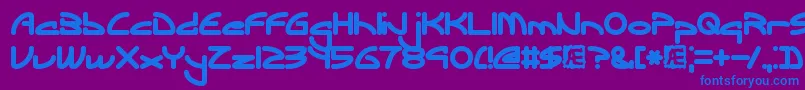 EclipticBrk Font – Blue Fonts on Purple Background