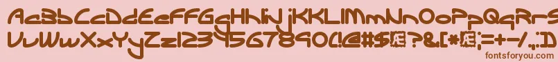 EclipticBrk Font – Brown Fonts on Pink Background