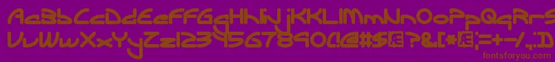 Шрифт EclipticBrk – коричневые шрифты на фиолетовом фоне