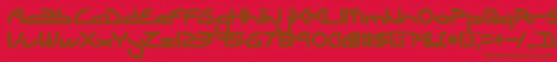 Czcionka EclipticBrk – brązowe czcionki na czerwonym tle