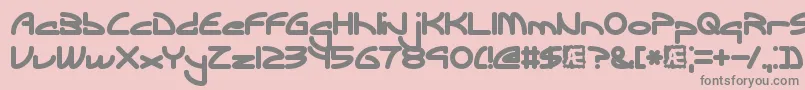 EclipticBrk Font – Gray Fonts on Pink Background