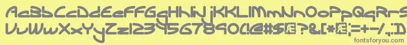 EclipticBrk-Schriftart – Graue Schriften auf gelbem Hintergrund