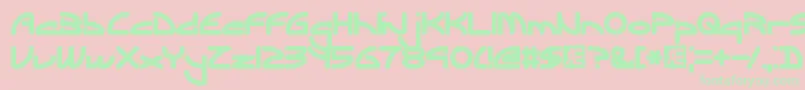 EclipticBrk Font – Green Fonts on Pink Background