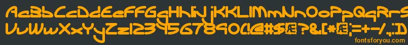 EclipticBrk Font – Orange Fonts on Black Background