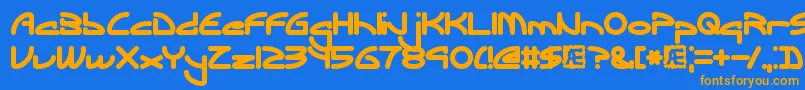 EclipticBrk-fontti – oranssit fontit sinisellä taustalla