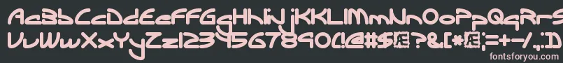 EclipticBrk-fontti – vaaleanpunaiset fontit mustalla taustalla