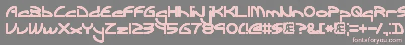 EclipticBrk-Schriftart – Rosa Schriften auf grauem Hintergrund
