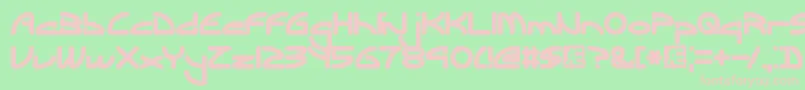 Fonte EclipticBrk – fontes rosa em um fundo verde