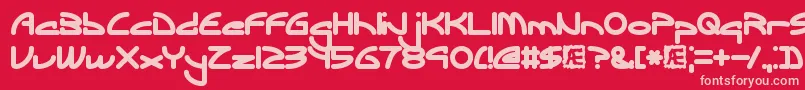 フォントEclipticBrk – 赤い背景にピンクのフォント