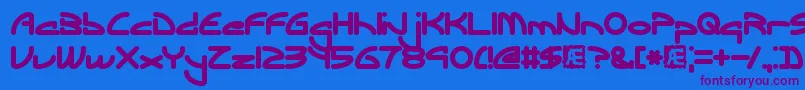 EclipticBrk Font – Purple Fonts on Blue Background