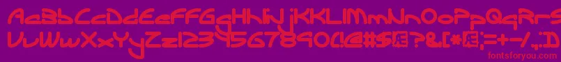 EclipticBrk Font – Red Fonts on Purple Background