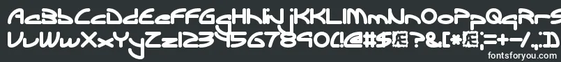 EclipticBrk-Schriftart – Weiße Schriften auf schwarzem Hintergrund