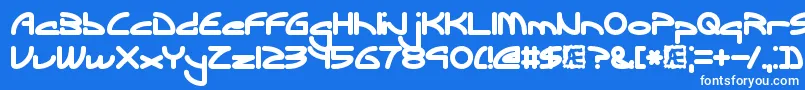 フォントEclipticBrk – 青い背景に白い文字