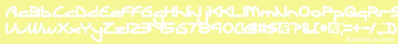 フォントEclipticBrk – 黄色い背景に白い文字