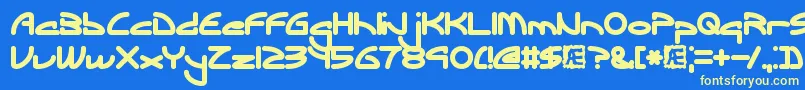EclipticBrk Font – Yellow Fonts on Blue Background