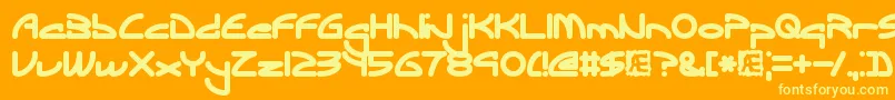 Шрифт EclipticBrk – жёлтые шрифты на оранжевом фоне