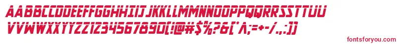 フォントNewcomictitlelaserital – 白い背景に赤い文字