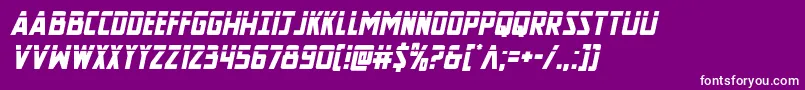 Newcomictitlelaserital-fontti – valkoiset fontit violetilla taustalla