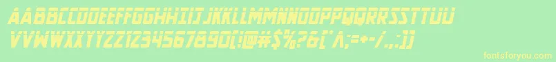 Newcomictitlelaserital Font – Yellow Fonts on Green Background
