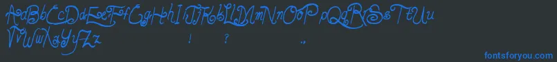 LunarOatmeal Font – Blue Fonts on Black Background