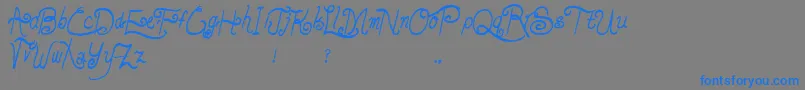 LunarOatmeal Font – Blue Fonts on Gray Background