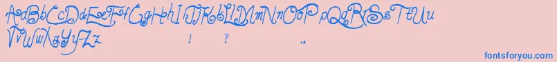 LunarOatmeal Font – Blue Fonts on Pink Background