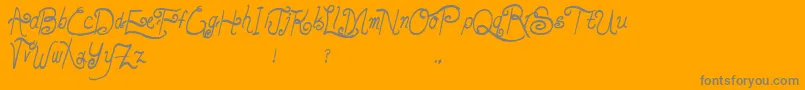 LunarOatmeal-Schriftart – Graue Schriften auf orangefarbenem Hintergrund