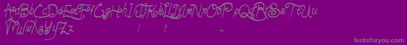 LunarOatmeal Font – Gray Fonts on Purple Background