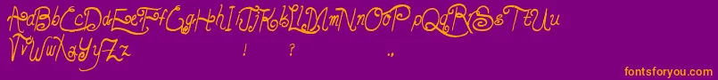 LunarOatmeal Font – Orange Fonts on Purple Background