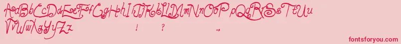 LunarOatmeal Font – Red Fonts on Pink Background