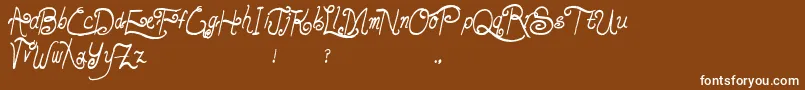 LunarOatmeal Font – White Fonts on Brown Background