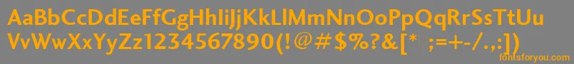 CharlotteSansBoldPlain Font – Orange Fonts on Gray Background