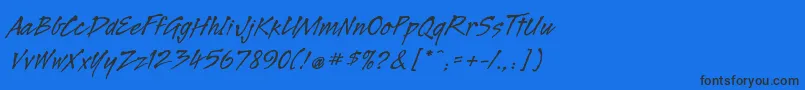 Legaultstd Font – Black Fonts on Blue Background
